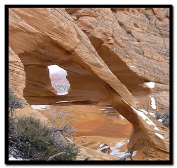Melody Arch is located above the Wave area at Coyote Buttes