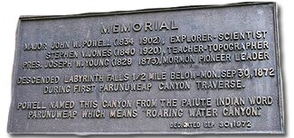 Powell Plaque in Parunuweap Canyon