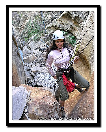 Zion Slot Canyon: Tanya in Telephone Canyon