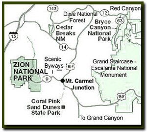 Coral Pink Sand Dunes Map